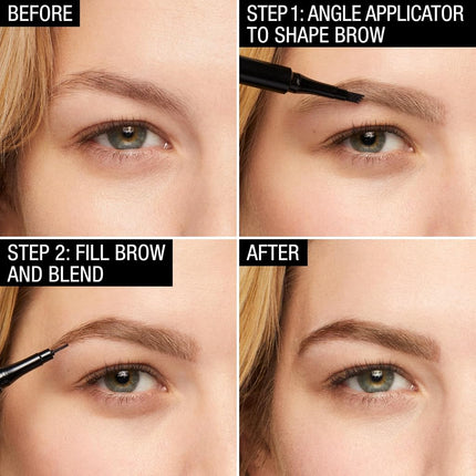 Maybelline TattooStudio Brow Tint Pen Makeup, Soft Brown, 0.037 fl. oz.