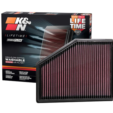 K&N Engine Air Filter: High Performance, Premium, Washable, Replacement Filter: Compatible 2015-2020 BMW (740i, 518d, 520d, 520i, 525d, 530d, 530e, 530i, 540D, 540i, 620d, 630d, other models) 33-3079