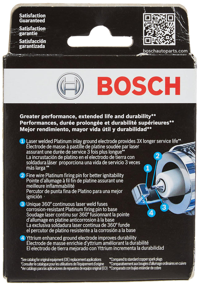 Bosch Automotive (8109) OE Fine Wire Double Platinum Spark Plug - Pack of 4