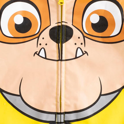 Nickelodeon Paw Patrol Boy's Rubble Character Hoodie Jacket with Ears, Yellow, Size 7