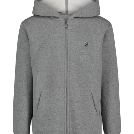Nautica Boys Zip Up Hoodie Sweatshirt, Signature L