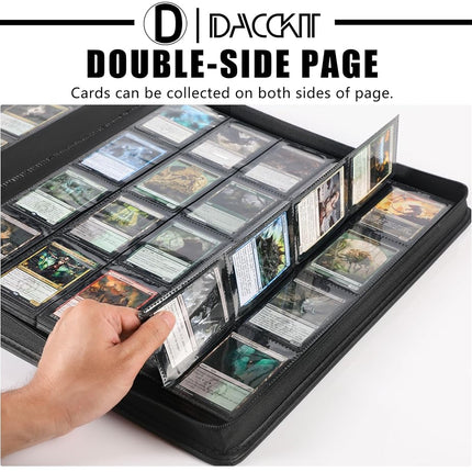 Premium 2000 Pocket Card Binder - 20 Pocket Trading Card Binder with Sleeves Fits 2000 Cards, Ringless Card Album for TCG - Model A，Brilliant Green