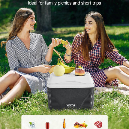 VEVOR Portable Cooler, 8.5 QT Hard Cooler with Ice Retention and Heavy-Duty Handles, Lightweight Rigid Material Insulated Portable Cooler, Suitable for Family Picnics and Short Trips