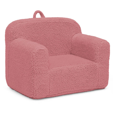 Delta Children Sherpa Solid Colour Cozee Chair Sherpa Rose