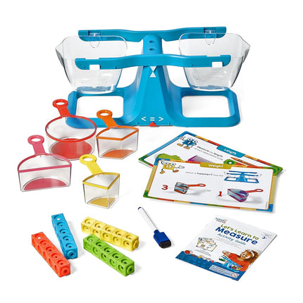 Learning Resources Let's Learn to Measure Activity Set, Kids Measuring Cups, Bucket Balance, MathLink Cubes and Activity Cards Set, Teacher Supplies, Classroom Supplies, Preschool Learning