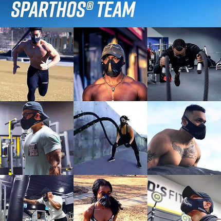 Sparthos Workout Mask - High Altitude Elevation Simulation - for Gym, Cardio, Fitness, Running, Endurance and HIIT Training [16 Breathing Levels], Red Camo [with Case], One Size Fits All