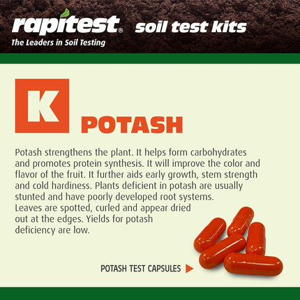 Luster Leaf 1601 Rapitest Test Kit for Soil pH, Nitrogen, Phosphorous and Potash, 1 Pack