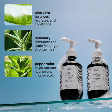 BondiBoost HG Duo Shampoo + Conditioner Bundle [10.14fl oz each] - Improves Appearance for Thinning Hair - Volumizing + Hydrating + Nourishing - Sulfate/Paraben Free, for Women/Men - Australian Made