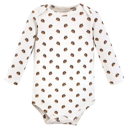 Hudson Baby unisex-baby Cotton Long-sleeve Bodysuits, Hello Autumn, 0-3 Months