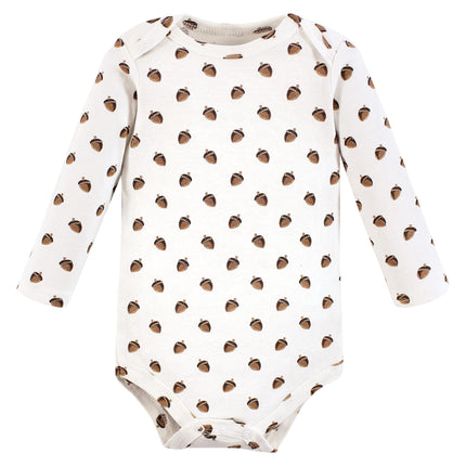 Hudson Baby unisex-baby Cotton Long-sleeve Bodysuits, Hello Autumn, 0-3 Months