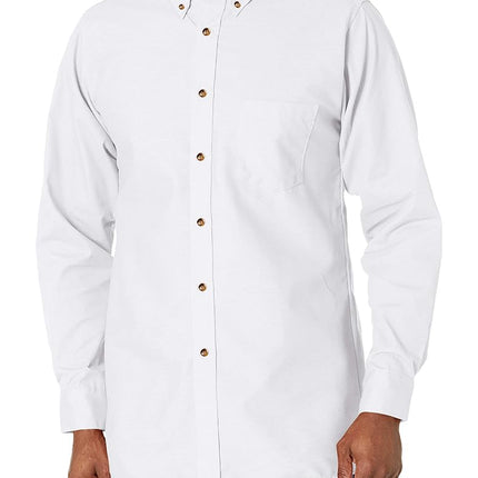 Red Kap Men's Poplin Dress Shirt, White, XXXXXL