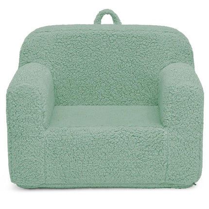 Delta Children Sherpa Cozee Chair - Foam Kids Chair for Ages 18 Months and Up, Sage