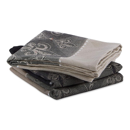 DII Cotton French Jacquard Dish Towels, Set of 3, Decorative Tea Towels for Everyday Kitchen Cooking and Baking-French Macaroons
