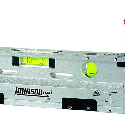 Johnson Level & Tool 40-6184 Magnetic Torpedo Laser Level, Silver & Black, 1 Laser Level