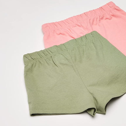 Lot de 2 shorts bébé fille The Children's Place, rose/olive, 4T