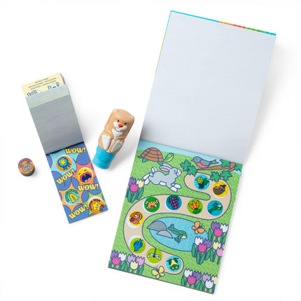 Melissa & Doug Sticker Wow! Paquete Conejito (Sellador con libro + Paquete de recarga de afirmaciones)