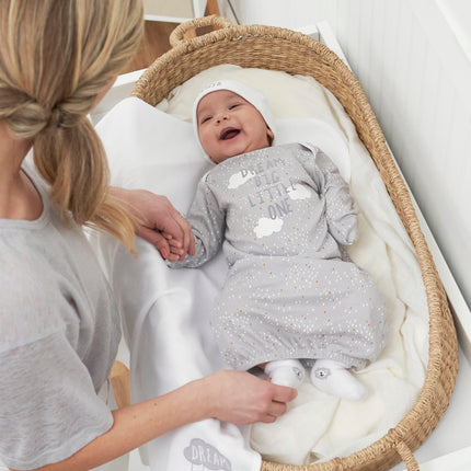 Gerber Baby 4-Pack Gowns, Sheep Grey, Preemie
