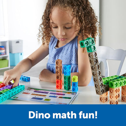 Learning Resources MathLink Cubes Kindergarten Math Activity Set: Dino Time!