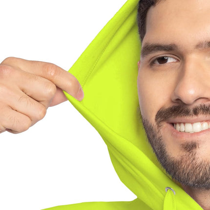 Fruit of the Loom Unisex's Eversoft Fleece Hoodies, Full Zip, Moisture Wicking & Breathable, Sizes S-4x Shirt, Safety Green Pullover, XXL