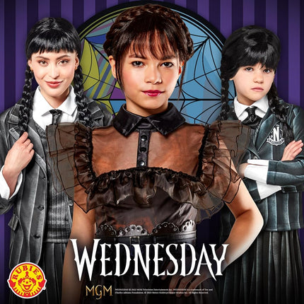 Rubies 1000886XL000 Wednesday Rave 'N Dance Costume Addams Adult Fancy Dress, Girls,14-16 Years Halloween Halloween