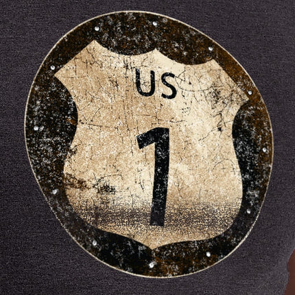 Hanes Men's Graphic Tee - Rugged Outdoor Collection, Route/Black, Small