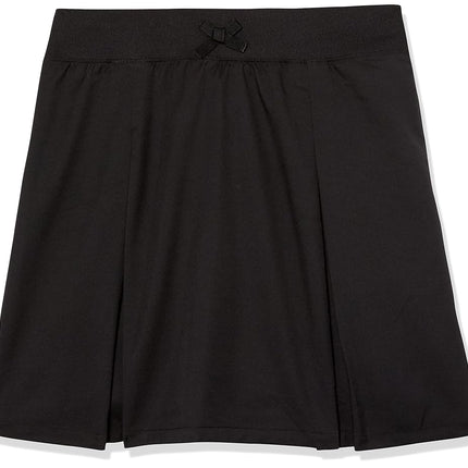 French Toast Girls' Pull-on Kick Pleat Scooter, Black, 8