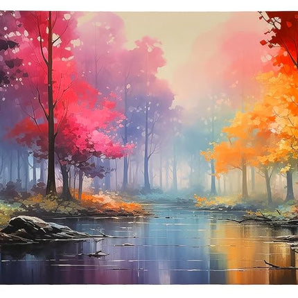 The Gaming Mat Company Single Player MTG Playmat & Mouse Pad – 72 cm x 36 cm Pastel Landscape Gaming Mouse Pad compatible with Magic: The Gathering playmats, MTG cards, TCG gaming mat