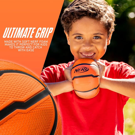 NERF Mini Foam Basketballs - Indoor + Outdoor NERF Foam Basketballs - 5" Inch Basketballs for Mini + Over the Door Basketball Hoops - 2 Balls Included - Replacement Mini Basketballs - Orange