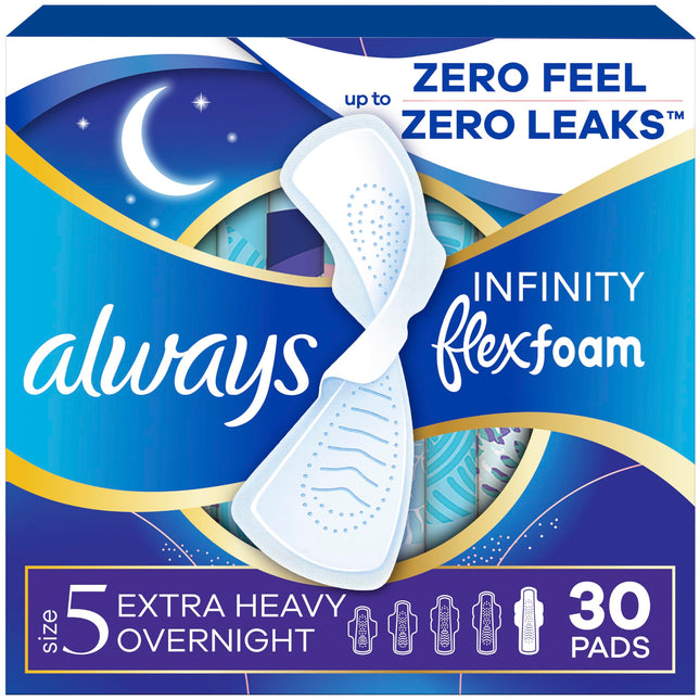 Always Infinity Feminine Pads for Women, Flexfoam 