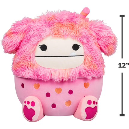 Squishmallows Original 12" Caparinne The Pink Bigfoot Boba Drink - Official Jazwares Valentine's Day Plush (Medium)