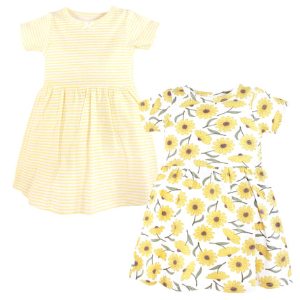 Hudson Baby Baby Girls' Cotton Dresses, Daisy, 12-
