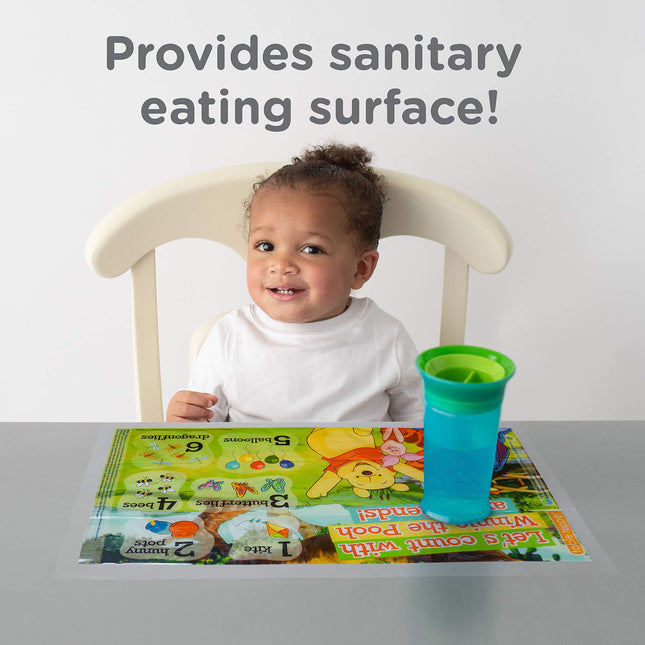 Disney Pooh Table Topper Disposable Stick-in-Place Placemats , 50-Count by Disney