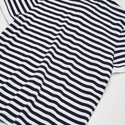 Nautica Men's Classic Fit 100% Cotton Soft Short Sleeve Stripe Polo Shirt, Bright White, Medium