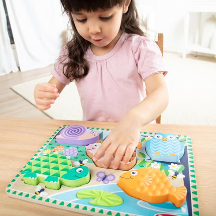 Touch & Feel Wooden Sensory Animal Puzzle