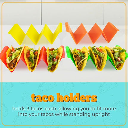 Nostalgia Taco Tuesday Kit Includes Tortilla Warmer, 3 Salsa Bowls, 4-Set Shell Holders, Mortar & Pestle
