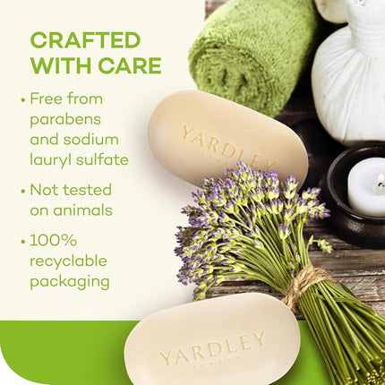 Yardley London Aloe & Avocado Naturally Moisturizing Bath Bar, 4.25 ounce