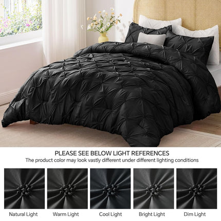 BEDELITE King Comforter Set Black,Lightweight & Soft Comforter