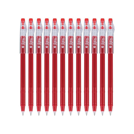 PILOT FriXion ColorSticks Erasable Gel Ink Stick Pens, Fine Point, Red Ink, 12 Count (13228)