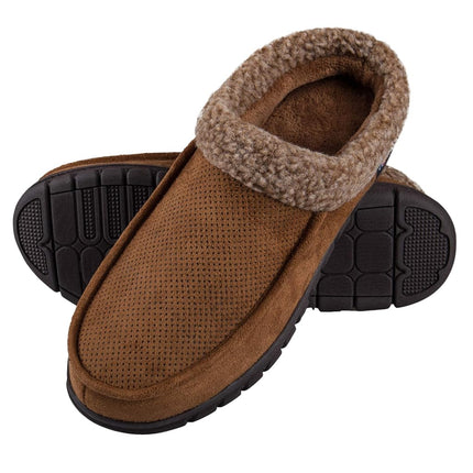 Dickies Men's Open and Closed Back Memory Foam Slippers with Indoor/Outdoor Sole, Medium Tan, UK