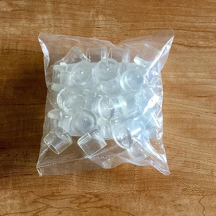 Shepherd Hardware 8610E Clear 3/4-Inch Inside Diameter Rubber Chair Leg Tips, 24-Pack
