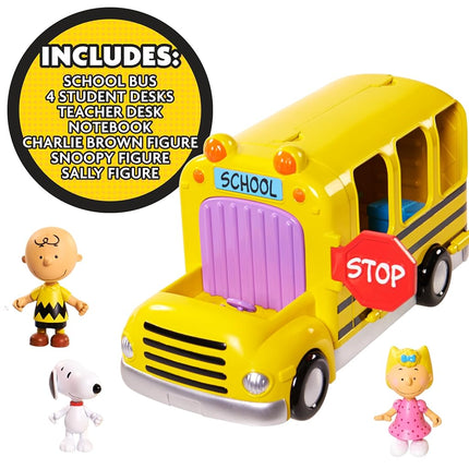 Peanuts Charlie Brown School Bus Playset