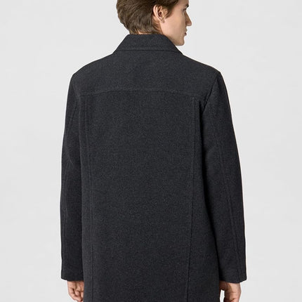 Cole Haan Men's Wool Plush Car Coat, Camel, Large