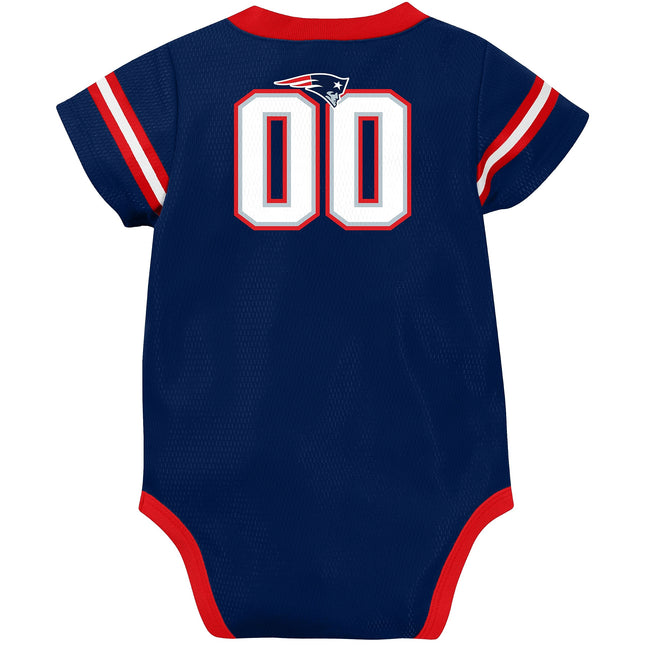 NFL New England Patriots Baby-Boy Dazzle Bodysuit, Team Color, 3-6 Months (138781160PTS06M-417)