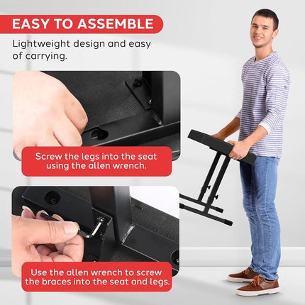 Pyle Adjustable Padded Keyboard Bench Soft Cushioned Piano Bench