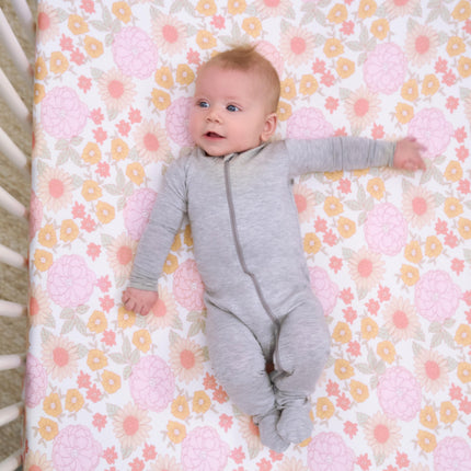 Gerber Baby Unisex 2-Pack Knit Crib Sheet, Retro Floral, One Size