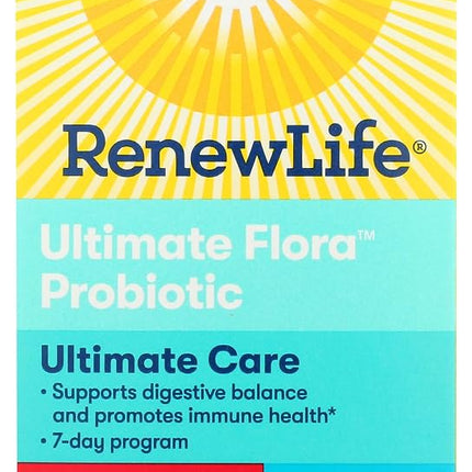 Renew Life Adult Probiotic - Ultimate Flora Probiotic Extra Care, Probiotic Supplement - 200 Billion - 7 Day Program,7 Count (Pack of 1)