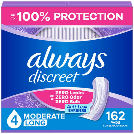 Always Discreet Adult Incontinence Pads for Women,