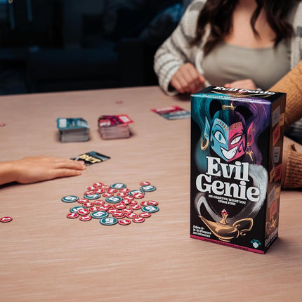 Evil Genie Party Card Game, Combine Wishes, 2-8 Players, Ages 8+