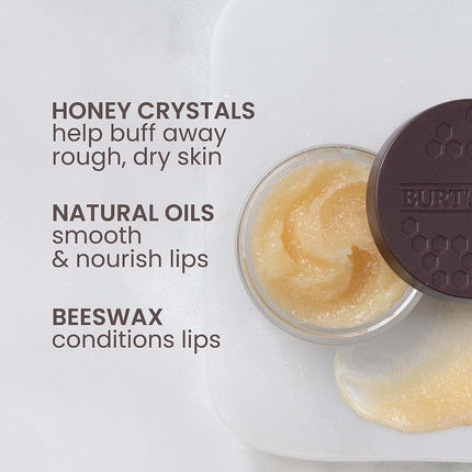 Burts Bees Conditioning Lip Scrub for Women 0.25 oz Scrub, Yellow, Brown