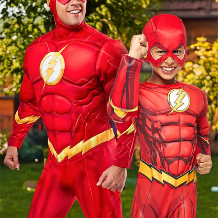 Rubies Official DC Superhero The Flash Deluxe Child's Costume, Child's Size Small Age 3-4 Years, Multiolour Halloween